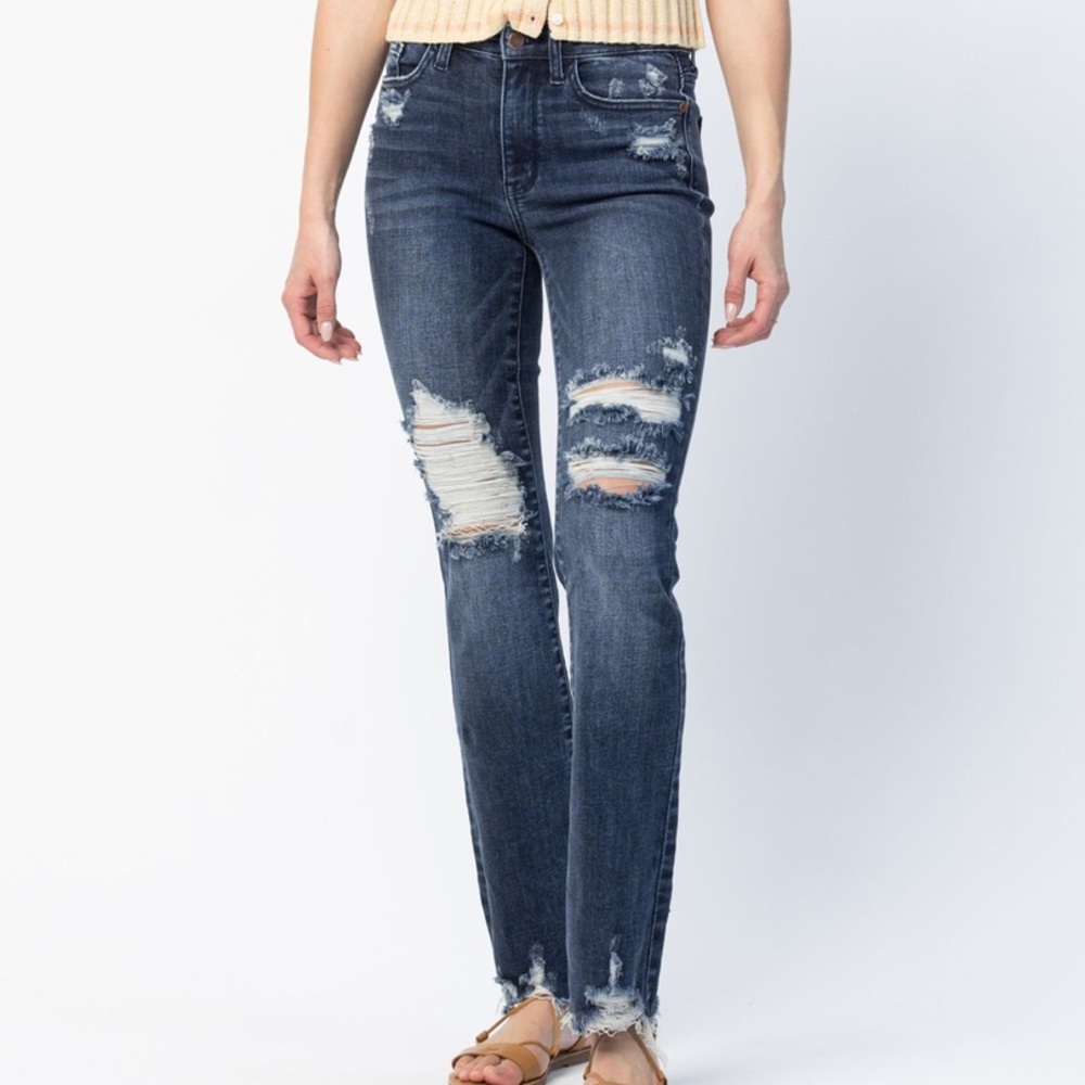 NWT Judy blue 82426 mid rise slim bootcut jeans 32”